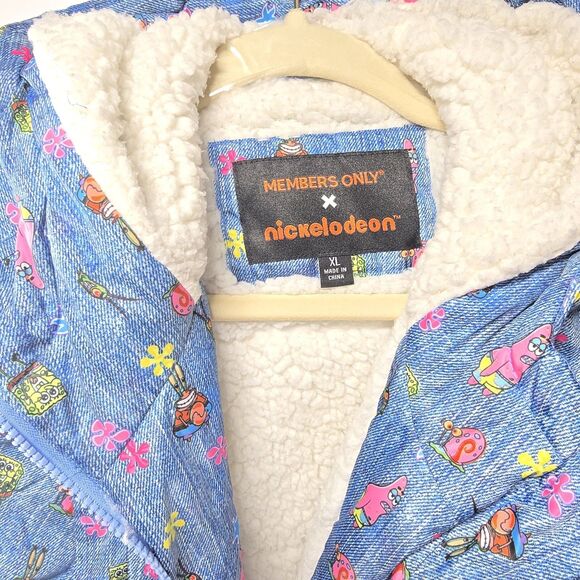 2022 Members Only X Nickelodeon Spongebob Womens XL Jacket Good Cond. *See Desc* - Picture 2 of 8